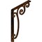 Ekena Millwork Avery Wrought Iron Bracket, (Single center brace), Antiqued Bronze 1 1/2"W x 12"D x 15"H BKTM01X12X15SAVABZ - alternate 1